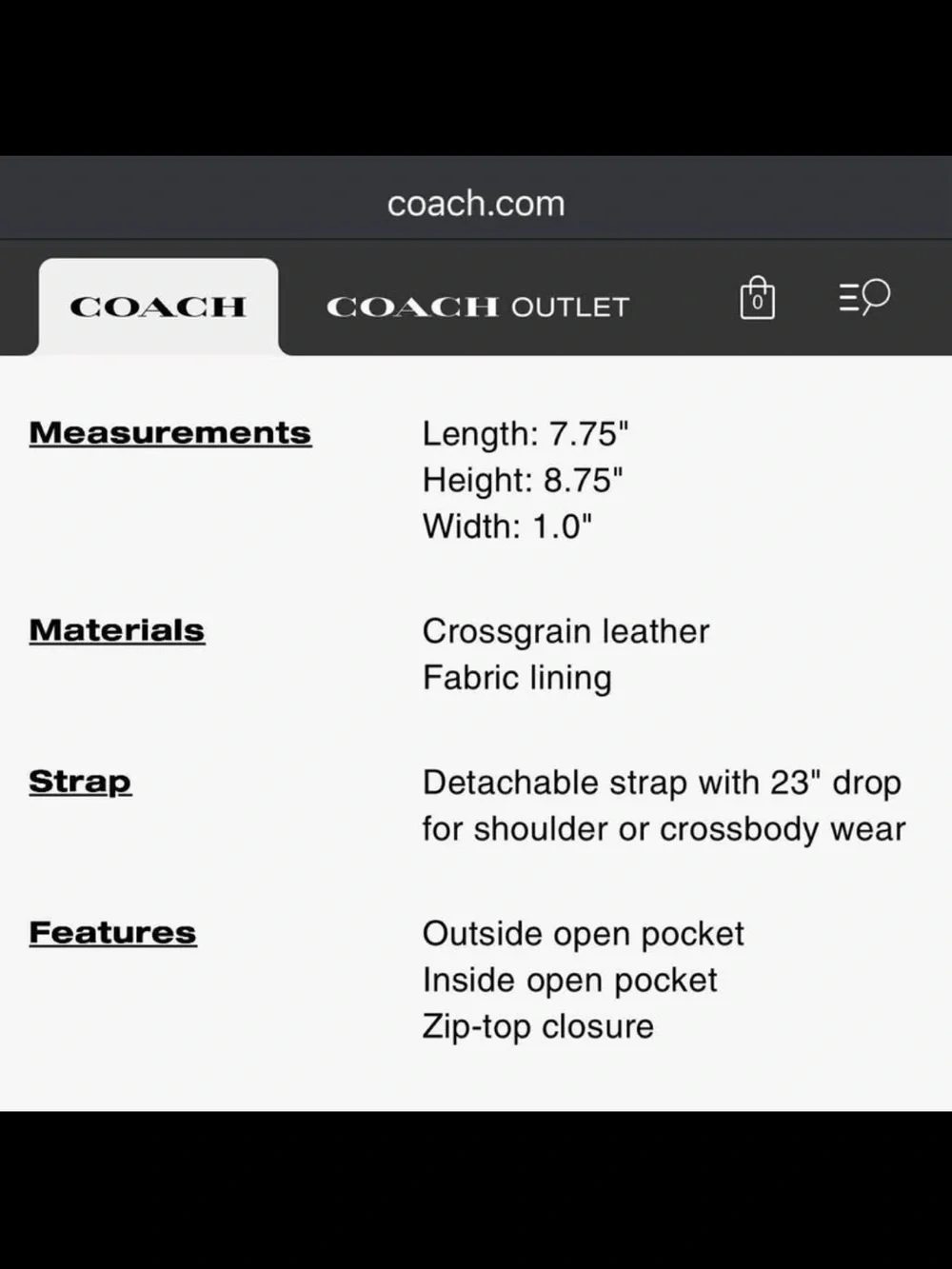 Coach Metallic Rose Gold Crossbody Pouch
